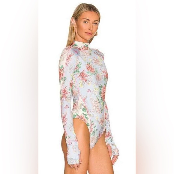 REVOLVE WE ARE HAH GLOVES OFF BODYSUIT/SWIMSUIT XS KYOTO KIMONO NEW SOLD OUT - Picture 6 of 10